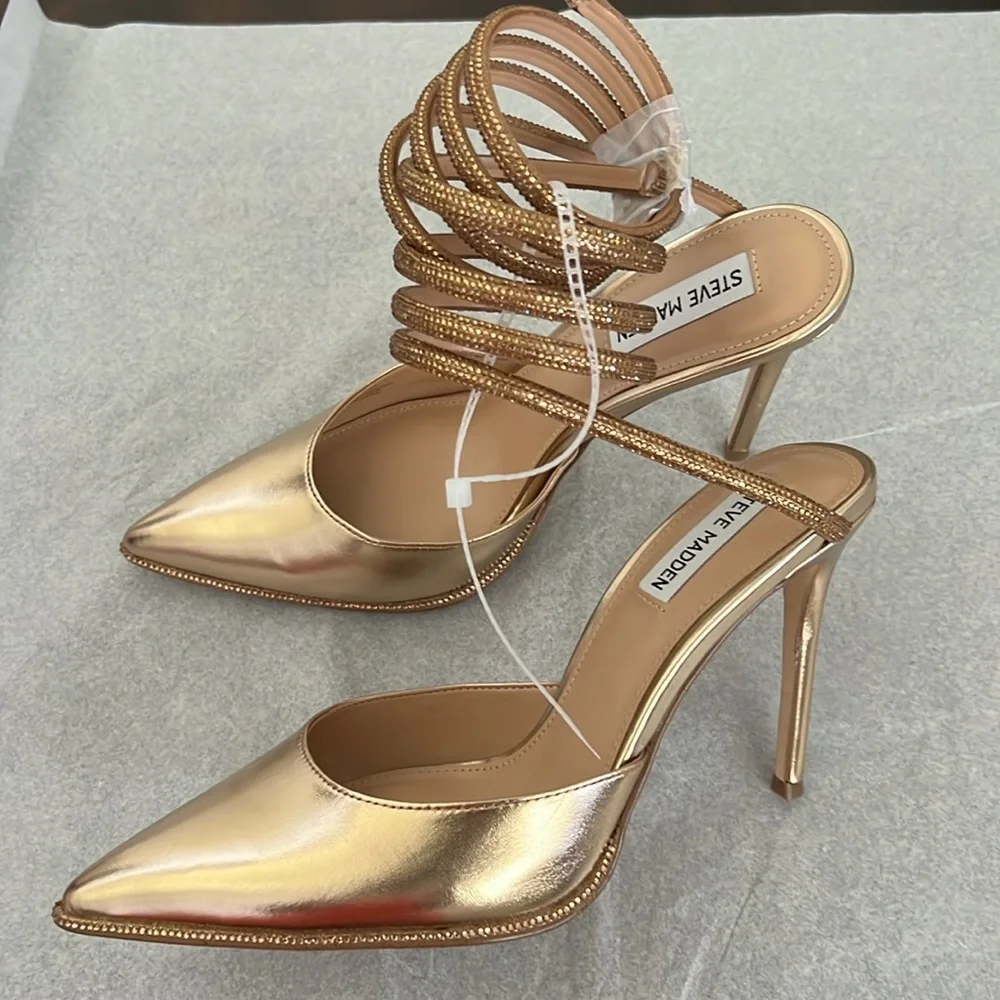Steve Madden Emerson Metallic Rhinestone Dress Pumps - Picture 10 of 11
